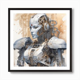 Robot Woman 46 Art Print