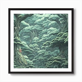 Giant Forest Trees Art Print