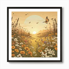 Butterfly Garden Dance Of The Butterflies (2) Art Print