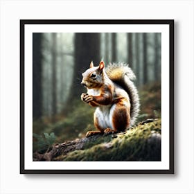 Squirrel In The Forest 57 Art Print