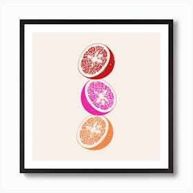 Pink Oranges Art Print