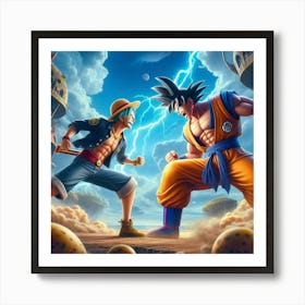 Dragon Ball Z vs One Piece 4 Art Print