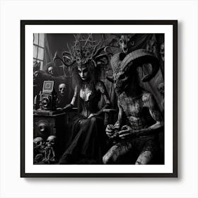 Satan and the queen Art Print