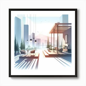 Modern City Landscape Art Print