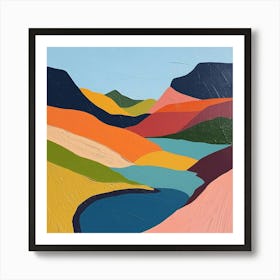 Colourful Abstract Snowdonia National Park Wales 5 Art Print