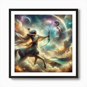 Sagittarius Mystique: A Surreal Astrological Vision Art Print