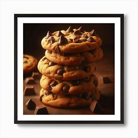 Decadent, delicious, and oh-so-chocolatey, these chocolate chip cookies are the perfect treat for any chocolate lover. Made with semisweet chocolate chips and a rich, buttery dough, these cookies are sure to satisfy your sweet tooth. Art Print