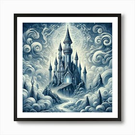 Castle In The Clouds 3 Art Print