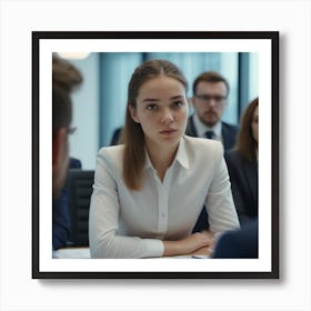 Leading My Team To Greatness Shot Of A Young Businesswoman In A Meeting With Her Colleagues 0 Art Print