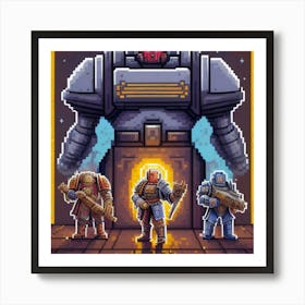 Warhammer 40k pixel 07 Art Print