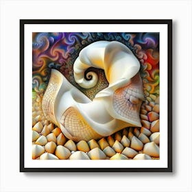 Psychedelic Shell Art Print