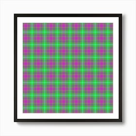 Purple And Green Tartan Art Print