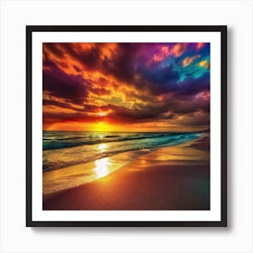 Sunset On The Beach 177 Art Print