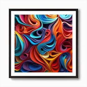 Colorful Paper Art 1 Art Print