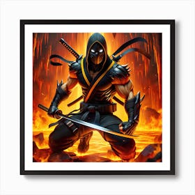 Hellfire Ninja 2 Art Print