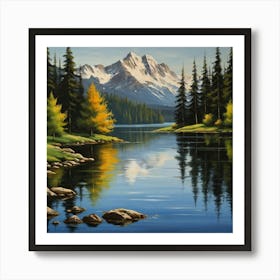 Mountain Lake 25 Art Print