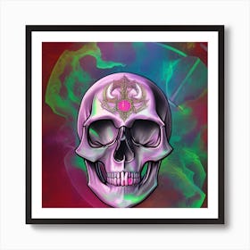 Skull With A Crown Art Print