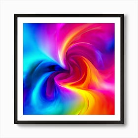 Color Brightness Vibrant Electric Power Gradient Vivid Intense Dynamic Radiant Glowing En (6) Art Print