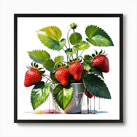 Strawberry Painting 2 Art Print