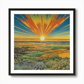 Warm Sunset Vista Art Print