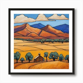 Barn In The Mountains Art Print