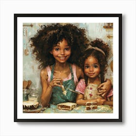 Baking Sisters Art Print