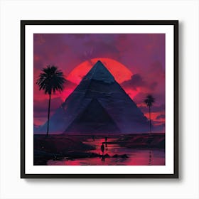 A Pyramids Of Giza Lofi Illustration 1719955209 1 Art Print