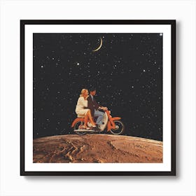 Mars Ride Square Art Print