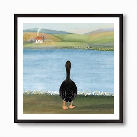 Duck Square Art Print