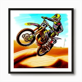 Biker Art Print