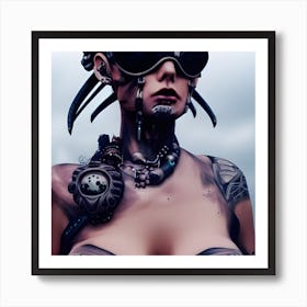 Cyborg Raider Art Print