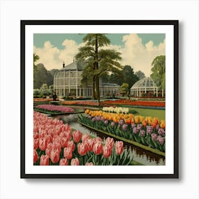 Tulips In The Garden 14 Art Print