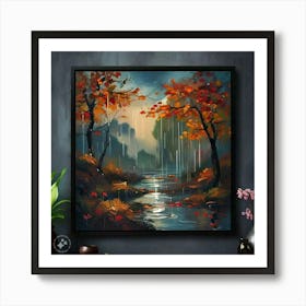 Rain in spring season Art Print