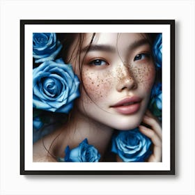 Blue Roses 2 Art Print