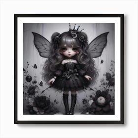 Black Fairy Art Print