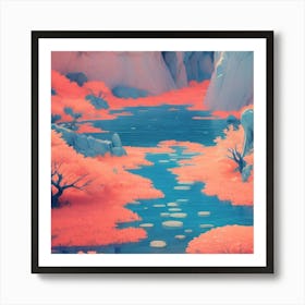 River In The Mountains 3 Art Print