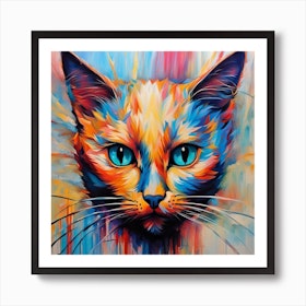Rainbow cat and butterfly Art Print by Olha Darchuk - Fy