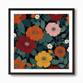 Floral Pattern 17 Art Print