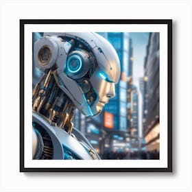 Robot In The City 44 Art Print