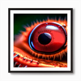 Red Eye Of A Bug Art Print