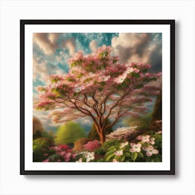 Georgia dogwood tree 4 Art Print