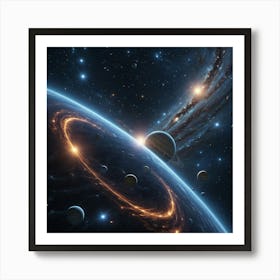 Planets In Space 2 Art Print