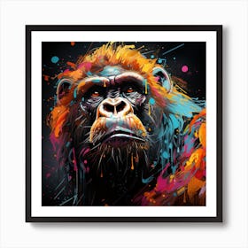 Graffiti Gorilla Art Print