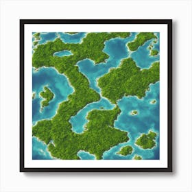 Island Map Art Print