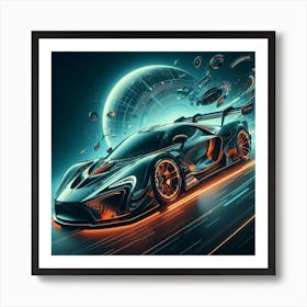 Futuristic Racing Car 49 Art Print