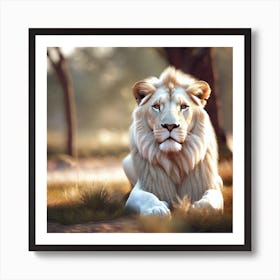 White Lion Art Print