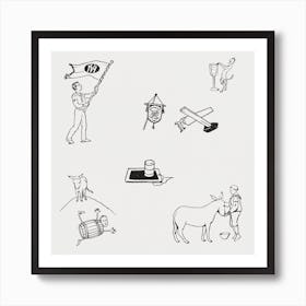 Woodcut Icons, Julie De Graag Art Print