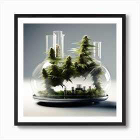 Futuristic Smoking Weed Solutions Art Print