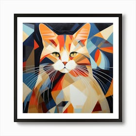 Abstract modernist Cat 1 Art Print