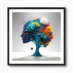 Tree Of Life 3d Paper Art Art Print